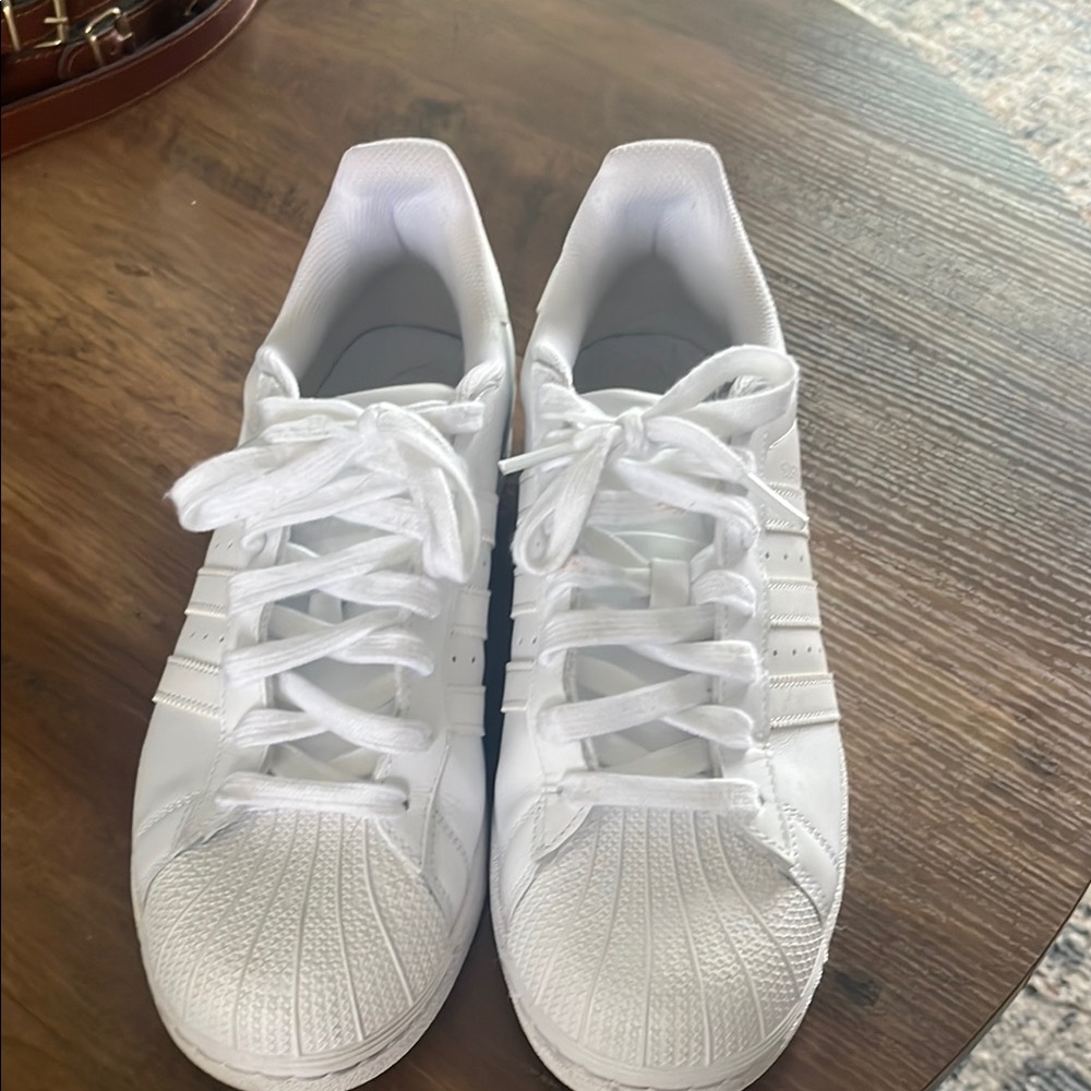 Adidas All-White Superstar Sneakers